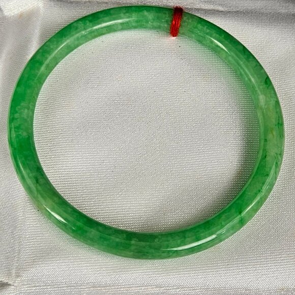 Natural jade Light Green Jadeite Jade Bangle 54.8mm #4 - Picture 2 of 7